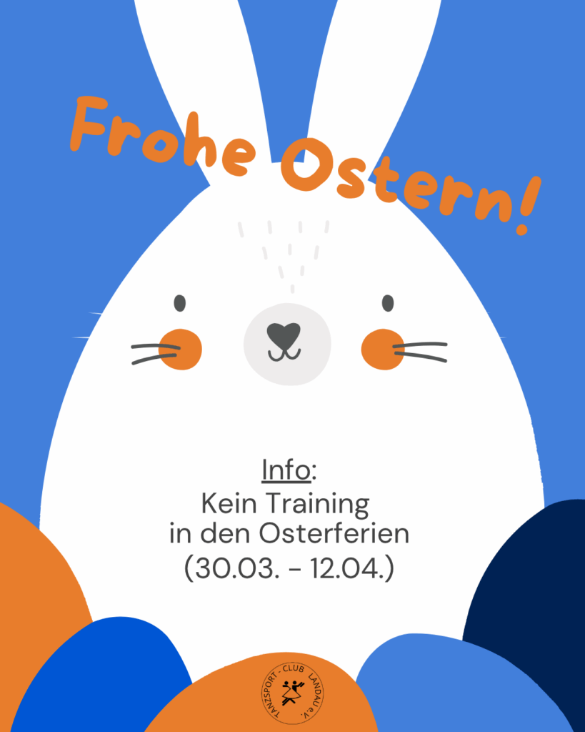Kein reguläres Training in der Ferienzeit vom 30.03. bis 12.04.2026.