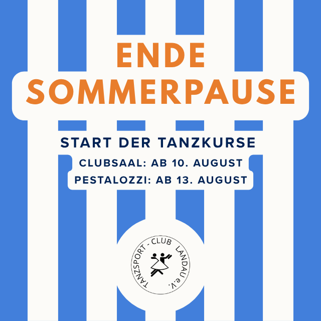 Mit dem Start des neuen Schuljahres setzt auch unser TSC-Training wieder ein. Ab dem 10. August im Clubsaal, ab dem 13. August in der Pesta-Halle aufgrund schulischer Veranstaltungen etwas verzögert.